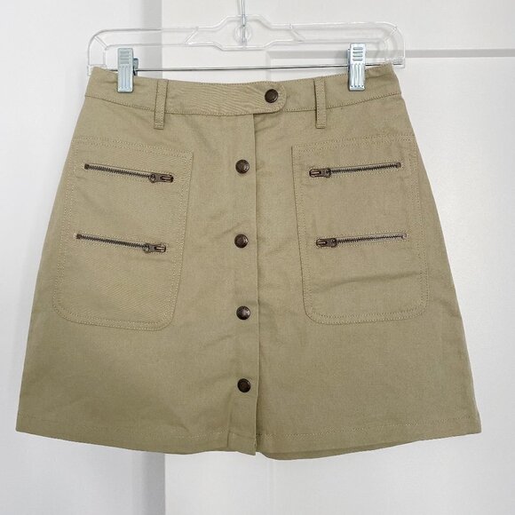 MAISON KITSUNE Dresses & Skirts - Maison Kitsune Parisian Cargo Khaki Mini Skirt 36